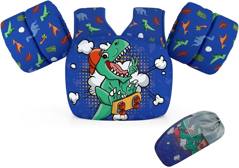 DOOHALO Kids Swim Floats for 28-70 Pounds Kid Arm Shoulder Float Vest Fit for 2-8 Years Older Boys Girls Toddler Baby Children - Image 1